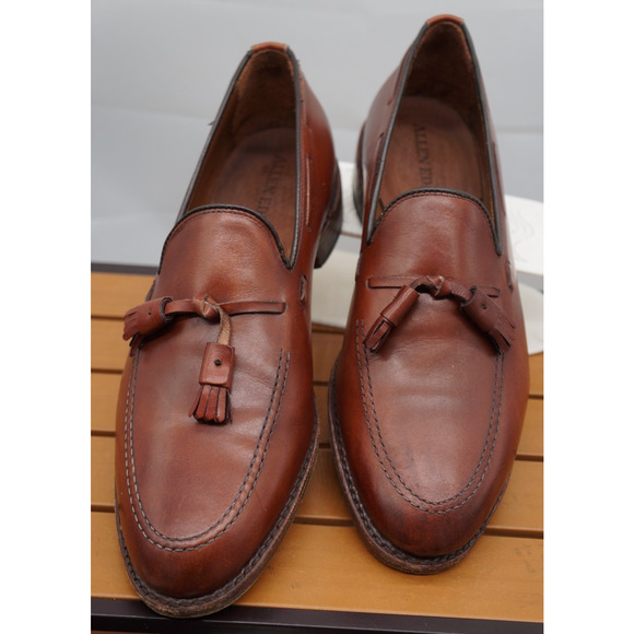Allen Edmonds Grayson 8272 handcrafted tassel loafers Dark Chili Size 10 D main image 9